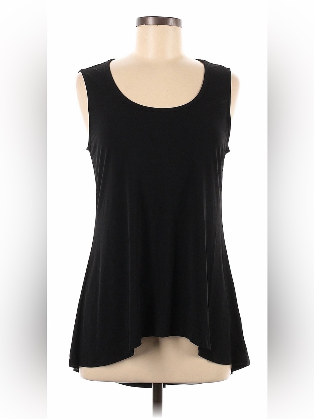 Grace Black Scoop Neck Sleeveless Tank Top